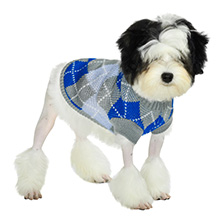 Grey / Blue Argyle Sweater