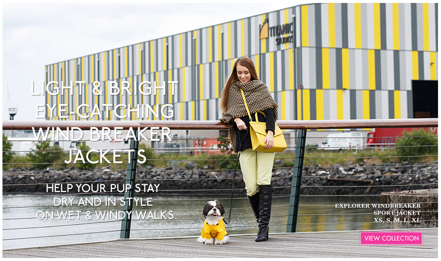 View Urban Pup Light & Bright Spring Dog Jackets. Ideal lightweight dog jackets for Spring