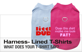 Harness-Lined Dog T-Shirts