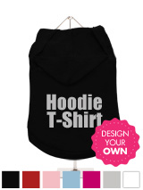 A fun, funky and distinct dog tank t-shirt with hood. Made from high quality, fine knit gauge, 100% cotton and features a velvelty-feel cotton-flock design.