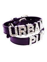 Purple Leather Personalised Dog Collar (Diamante Letters) - Purple Leather Personalised Dog Collar (Diamante Letters)