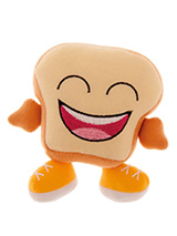 Happy Toast Plush & Squeaky Dog Toy - He would not be so happy if he knew the fate that awaited him. But at least Mr Toast will last a lot longer than the real thing and will give hours of enjoyment. You might even get a chance to finish your actual tea and toast while your dog chews on this toy. These soft, cute and cuddly toys are des...