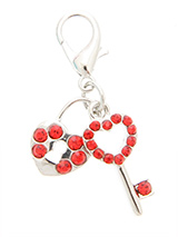 Swarovski Lock & Key Heart Dog Collar Charm - They already have the key to your heart but and what could be a better display of that love than this beautiful charm. 