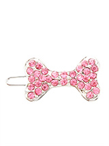 Bone Hair Clip / Dog Barrette (Pink Crystals) - Dogs and bones go together so why not treat them to this beautiful bling hair clip. With their hair pinned back they can see where they are going and look beautiful at the same time.