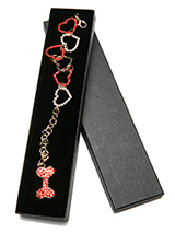 Heart to Heart Crystal Dog Necklace - A beautiful selection of hearts make up our Heart to Heart Crystal Dog Necklace. The mix of deep red and clear crystals works perfectly to create a stunning necklace which is finished with a crystal studded bone charm. 