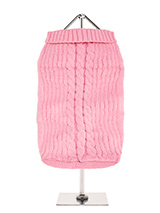 Pink Cable Knit Sweater - A traditional style cable knit sweater is truly timeless and will keep  your dog warm and snug in the cold days ahead. Finished with an on trend  high neck and elasticated sleeves to ensure a great fit from front to  back.