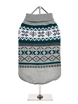 Grey Fair Isle Vintage Sweater - We're constantly inspired by heritage designs not only from Britain but 
also from Scandinavia, especially when those designs are in style as 
they are this season. A high turtle neck and elasticated sleeves make 
this sweater extra cosy and the vibrant pattern will brighten up even 
the greyest...