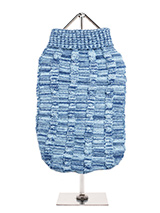 Blue Waffle Textured Knitted Sweater - Our Blue Waffle Textured Knitted Sweater has a tactile waffle-knit  finish that is soft to the touch and easy on the eye. A high turtle neck  and elasticated sleeves make this sweater extra cosy not to mention very  stylish and chic.
