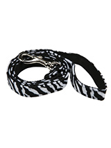 Zebra Print Fabric Lead - Here at Urban Pup our design team understands that everyone likes a coordinated look. So we added a Zebra Print Fabric Lead to match our Zebra Print Harness, Bandana and collar. This lead is lightweight and incredibly strong.