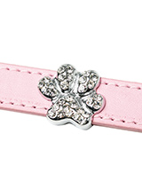 Crystal Paw 18mm Slider (for personalised collars) - Crystal Paw 18mm Slider for accessorising our personalised collar is the perfect accessory for your pampered pet! Why not finish your dogs name with a beautiful crystal paw to add some extra bling to your dogs name.
