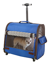 Blue Travel Carrier - This Blue Travel Carrier is an amazing fantastic versatile item. You will wonder how you managed without it. When you extend the telescopic handle it can be used as a wheeled carrier and can be pulled along on its wheels, just like a regular suitcase, the only difference this time is that the conten...