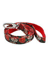 Skull & Roses Fabric Lead - Here at Urban Pup our design team understands that everyone likes a coordinated look. So we added a Skull and Roses Fabric Lead to match our Skull and Roses Harness, Bandana and collar. This lead is lightweight and incredibly strong.