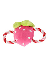 Strawberry Bomb Plush & Squeaky Dog Toy - Strawberry Bomb is a great toy for solo play or for you to join in. Dogs like nothing better than a round of tug o' war, but just remember to let them win! This toy will provide hours of fun for your pup as he squeaks with every bite. These soft, cute and cuddly toys are designed for your dog to bot...