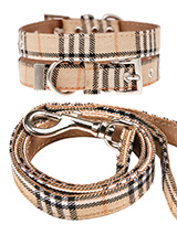 Brown Checked Tartan Fabric Collar & Lead Set - Our Brown Checked Tartan collar & lead set is a traditional design which <br />is stylish, classy and never goes out of fashion. It is lightweight and <br />incredibly strong. The collar has been finished with chrome detailing <br />including the eyelets and tip of the collar. A matching lead, harne...