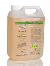 All Natural Sweet Chamomile Dog Shampoo (5 Litre Groomer's Range) - Our Chamomile shampoo is perfect for dog's who suffer from itchy or irritated skin as it contains highly biodegradable, vegetable derived cleansers including wheat protein which has conditioning, long lasting moisturising and protective properties to make the hair look shinier and feel softer and al...