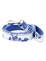 Blue Floral Bouquet Fabric Lead - Here at Urban Pup our design team understands that everyone likes a coordinated look. So we added a Floral Bouquet Fabric Lead to match our Floral Bouquet Harness, Bandana and collar. This lead is lightweight and incredibly strong.
