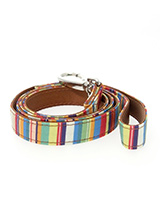 Henley Striped Fabric Lead - Here at Urban Pup our design team understands that everyone likes a coordinated look. So we added a Henley Striped Fabric Lead to match our Henley Striped Harness, Bandana and collar. This lead is lightweight and incredibly strong.
