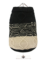 Donegal Black & Brown Ribbed Sweater - This design has been inspired by the world famous Donegal sweater rich  in heritage and reputed to be influenced by the scenic beauty of the  landscape with its dark peat bogs and grey skys. Finished with an on  trend high neck, elasticated sleeves, rib-knit waist and an elasticated  hem ensures a g...