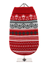 Red Fair Isle Vintage Sweater - We're constantly inspired by heritage designs not only from Britain but  also from Scandinavia, especially when those designs are in style as  they are this season. A high turtle neck and elasticated sleeves make  this sweater extra cosy and the vibrant pattern will brighten up even  the greyest of...