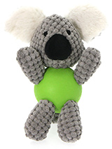 Koala Bear Ball Toy - The body of our Koala Bear Ball Toy is actually a hard rubber ball and is a great interactive toy for playing 'fetch'. He is quite robust and will stand up to a lot of chewing and biting. The rest of him is cuddly and colourful with an added squeak to entertain your pet! This toy will provide hours...