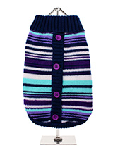Purple Striped Mod Sweater - The Urban Pup 1960s Mod knitted multi stripe pullover cardigan in  striking retro colours is a must for the new season. Button down  sweaters and cardigans ooze pure Sixties Mod charm and are an essential  article of Retro Clothing for any self-respecting pups wardrobe. Add a  touch of Indie swagger...