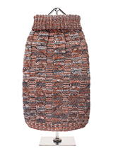 Copper Chunky Knitted Sweater - Our Copper Chunky Knitted Sweater has a tactile chunky knit finish that 
is soft to the touch and easy on the eye. A high turtle neck and 
elasticated sleeves make this sweater extra cosy not to mention very 
stylish and chic. A must for keeping your dog warm in those cold days 
and nights.