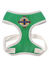Northern Ireland Football Team Harness - Elevate your dog's style and comfort with the Official Northern  Ireland Retro Harness by Urban Pup. This harness is engineered for  superior durability and lightness, ensuring it can handle the vigors  of everyday adventures while providing optimal comfort and safety. The  design features a breatha...