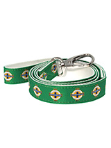 Northern Ireland Football Team Lead - Complete your pet's ensemble with the Urban Pup Retro Northern Ireland  Dog Lead, meticulously designed to coordinate with our Northern Ireland  Retro Harness and Collar. This lead showcases the team crest along its  entire length, affirming your allegiance with every step. Crafted for  durability a...