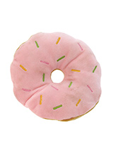 Strawberry Donut Plush & Squeaky Dog Toy - What dog wouldn't sell their soul for a donut. This one is the calorie free version so no chance of your dog putting weight on or getting sick. Just don't try and take it away from them, never get between a dog and their donut.These soft, cute and cuddly toys are designed for your dog to both snuggl...
