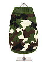 Camouflage Sweater - Our Camouflage Sweater is perfect for the dog that likes a bit of rough  and tumble but also great for the owner who likes to step out in style.  Military style clothing never goes out of fashion so your dog is always  going to look the part in this robust but warm and comfortable  sweater.This in t...