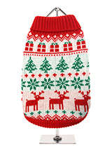 Christmas Wonderland Sweater - It's the most wonderful time of the year! it's time to get the Christmas  sweaters lined up for the big day. The sweater features a seasonal  designed of presents, Christmas trees, snowflakes and reindeer's, it  doesn't much more Christmas than that. Finished with a turtle neck and  elasticated slee...