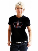 Princess Crown GlamourGlitz Women's T-Shirt - Exclusive GlamourGlitz ''Mommy and Me'' Women's T-Shirt.  Fit for a princess, the Crown Design is a real style indicator and a must have look. Crafted with Red, Silver and Blue Rhinestuds that catch a sparkle in the light. Whether you wear this to match up with your pet or just on it's own, you can...