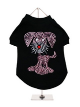 UrbanPup GlamourGlitz Dog T-Shirt - Exclusive GlamourGlitz 100% Cotton Dog T-Shirt. This cute, light hearted design for dog lovers is sure to please your best friend and make a statement about who is the love of your life. Crafted with Pink and Silver Rhinestuds that catch a sparkle in the light. Wear on it's own or match with a Glamo...