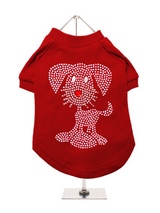 UrbanPup GlamourGlitz Dog T-Shirt - Exclusive GlamourGlitz 100% Cotton Dog T-Shirt. This cute, light hearted design for dog lovers is sure to please your best friend and make a statement about who is the love of your life. Crafted with Pink and Silver Rhinestuds that catch a sparkle in the light. Wear on it's own or match with a Glamo...