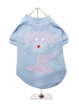 UrbanPup GlamourGlitz Dog T-Shirt - Exclusive GlamourGlitz 100% Cotton Dog T-Shirt. This cute, light hearted design for dog lovers is sure to please your best friend and make a statement about who is the love of your life. Crafted with Pink and Silver Rhinestuds that catch a sparkle in the light. Wear on it's own or match with a Glamo...