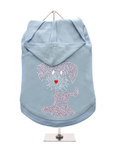 GlamourGlitz UrbanPup Dog Hoodie - Exclusive GlamourGlitz 100% Cotton Hoodie. This cute, light hearted design for dog lovers is sure to please your best friend and make a statement about who is the love of your life. Crafted with Pink and Silver Rhinestuds that catch a sparkle in the light. Wear on it's own or match with a GlamourGli...