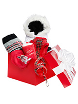 Luxury Christmas Gift Box Hamper - A perfect gift for that spoilt pup, but if you don't spoil them then who  will? Our gift-wrapped luxurious Christmas Hamper features a preferred  collection of seasonal clothing in traditional Red and White. Presented  in a deep red box finished with a large white ribbon. This is the  perfect Christ...