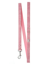 Pink Leather Diamante Lead - Sparkling Bling Lead. This textured pink leather lead has silver clip finished with a large sparkling diamante bone.S Width: 14mmM Width: 19mmL Width: 25mmLead Length: 1.08m / 48''