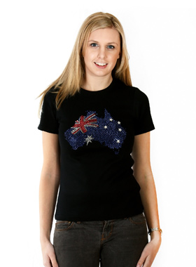 Australia GlamourGlitz Flag Women's T-Shirt