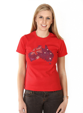 Australia GlamourGlitz Flag Women's T-Shirt
