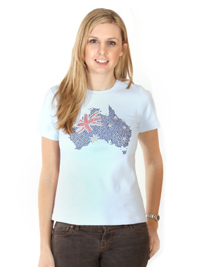 Australia GlamourGlitz Flag Women's T-Shirt