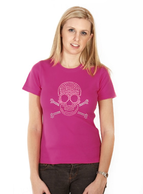 Skull & Crossbones GlamourGlitz Women's T-Shirt