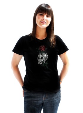 Skull & Rose GlamourGlitz Women's T-Shirt