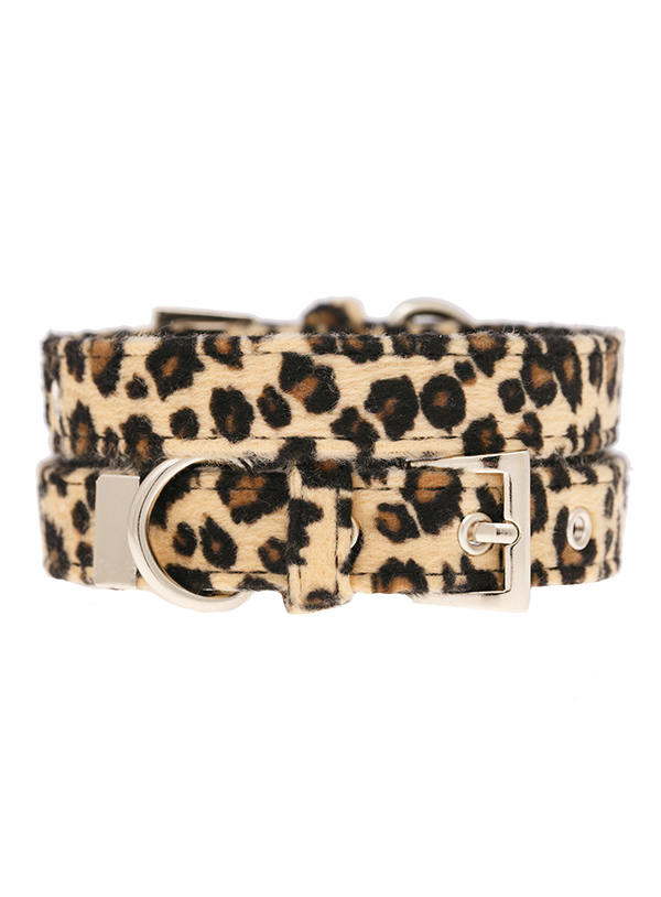 Leopard Print Fabric Collar | Dog Collars at Urban Pup