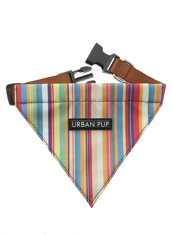 Henley Striped Bandana Dog Bandanas at Urban Pup