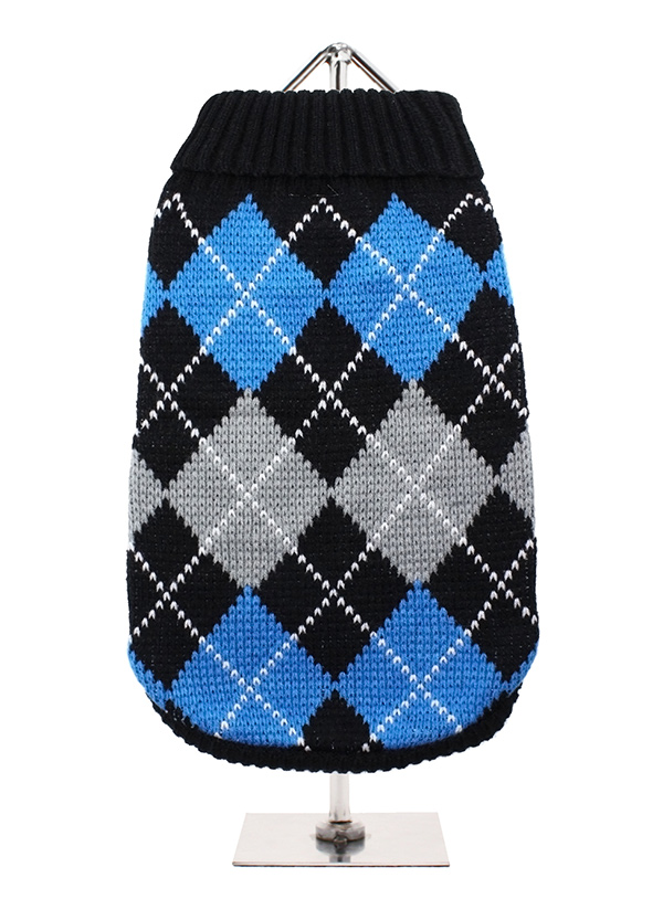 Argyle dog sweater top