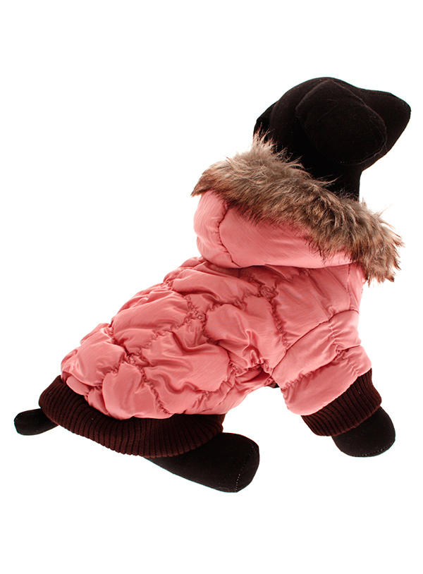 Luxury Pink Quilted Ski Parka | Dog Coats at Urban Pup