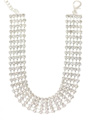 5 Row Crystal Dog Necklace