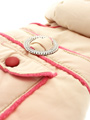 Cream / Pink Quilted & Hooded Bodywarmer