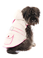 Cream / Pink Quilted & Hooded Bodywarmer